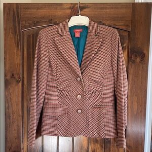 Sundance Rust and Black Houndstooth Blazer